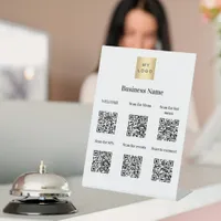 QR codes guest information hotel resort brand Pedestal Sign