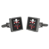 Jolly Roger Y Monogram Initial Cufflinks