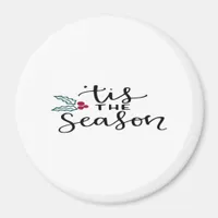 Tis The Season Retro Classic Design Magnet