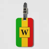 Rasta Flag Striped Monogram Luggage Tag
