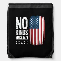 No Kings In America Since 1776 Freedom Spirit Look Drawstring Bag