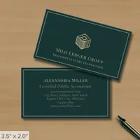 Elegant Geometric Logo Business Card