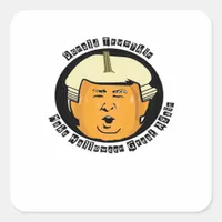 Halloween Trumpkin Pumpkin Classic Square Sticker