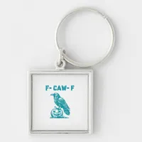 F-Caw-F Funny Raven Gothic Crow Retro Classic Keychain
