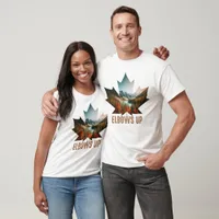 Canadian Rockies Maple Leaf Elbows Up T-Shirt