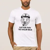 *~* AP86 CAPTAIN PAPA SAILOR BEAR  Father's Day T-Shirt