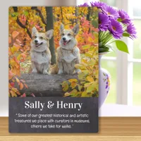 Dog Lover Poem Personalized Pet Photo Plaque