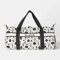 Boho Basic Black and White Print Cut Sew Bag