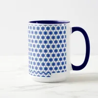 Mug - Stylized Flowers in Rows (Dark Center)