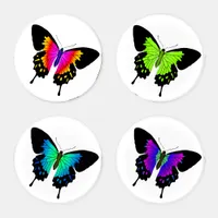 Vivid Chic Artistic Whimsical Butterflies Coaster Set