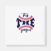 Funny Vintage Tis The Season Baseball Is My Favori Magnet