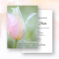 Pastel Tulip Flower Spring Death Anniversary Invitation