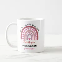 Modern watercolor rainbow teacher thank you  coffee mug