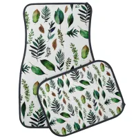 Green Foliage Botanical Nature  Car Floor Mat