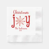 Red Christmas Joy Napkins