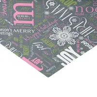 Christmas Text and Snowflake Pattern Slate ID257 Tissue Paper