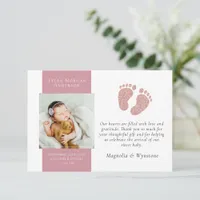 New Baby Thank You | Photo Glitter Feet
