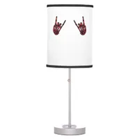 Skeleton Hand Heart Roll Red Classic Look Table Lamp