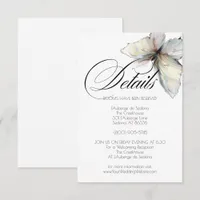 Details Elegant Abstract Ink Pastel Butterflies Invitation