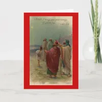 Vintage Star of David Bethlehem Christ is Born Holiday Card