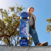 Stunning Snow Leopard on Mountain Rock Skateboard