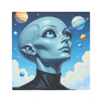 Beautiful Extraterrestrial Alien Being Metal Print