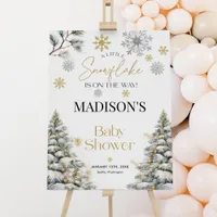 A Little Snowflake Is On The Way, Baby Shower Sign