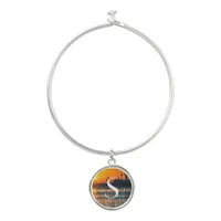 Beach Sunset Monogram Bangle Bracelet