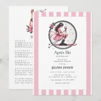 Blush Pink Après Ski Bachelorette Weekend Invitation
