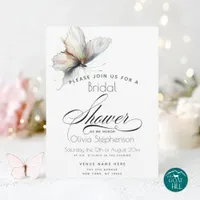 Wedding | Elegant Abstract Ink Pastel Butterflies  Invitation