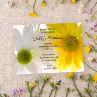 Two Daisies Birthday Party Invitation