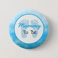 Blue Mom to Be Baby Shower Button