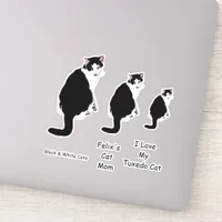 Black and White Tuxedo Cats Sticker