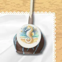 Soft Pastel Ocean Coastal Seahorse Wedding  Cake Pops