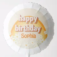 Retro Daisy Birthday Balloon | Groovy Yellow Flowe