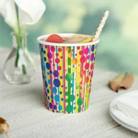 [Beatnik Bubbles] Retro Polka Dot Stripes Paper Cups