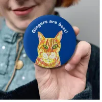 Gingers are best ginger cat redhead tabby  button