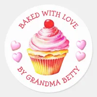 Baked with Love, Handmade Cupcakes Labels