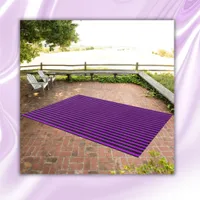 Purple & Black Striped Bold | Outdoor Rug