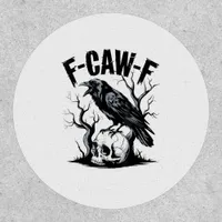 Halloween F-Caw-F Bird Crow Women Men Retro Classi Patch