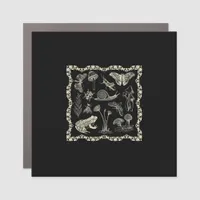 Cottagecore Aesthetic Frog And Mushroom Goblincore Car Magnet