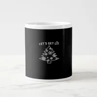 Let's Get Lit Christmas Tree Holiday Lights Essent Giant Coffee Mug