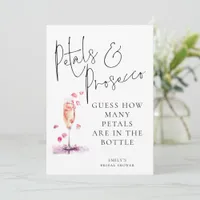Petals Prosecco Guess How Many Bridal Shower Game Invitation