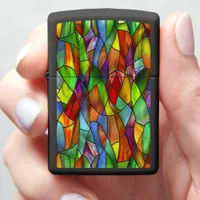 Funky Stained Glass Charm Zippo Lighter