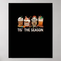 Tis The Season Football Pumpkin Spice Halloween Fa Poster