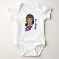 Personalized Mermaid Baby One Piece Tshirt