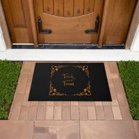 Pumpkin Orange Trick or Treat Halloween Doormat