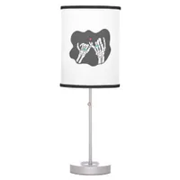 Skeleton Heart Hands Promise Symbolic Feeling Table Lamp