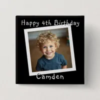 Happy Birthday Personalized Photo Button