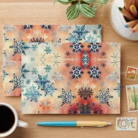 Vintage Snowflakes Pattern - Envelope